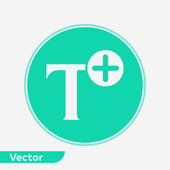Add font vector icon sign symbol