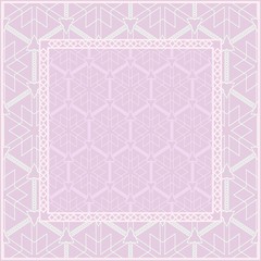 Floral geometric pattern for tablecloth. Vector illustration.
