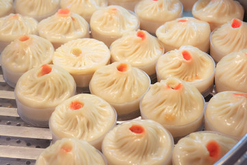 big size Xiao Long Bao soup dumpling a signature street food in Shanghai China