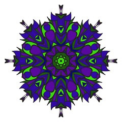 Mandala Style Vector Shapes. Decorative Cicle ornament. Floral design