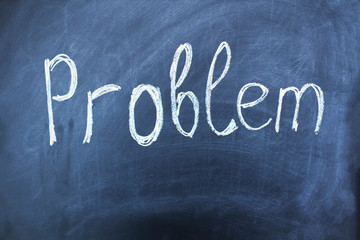 problem text on chalkboard