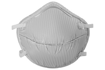 3d rendering front view of Protective face mask isolated on white background with clipping paths.