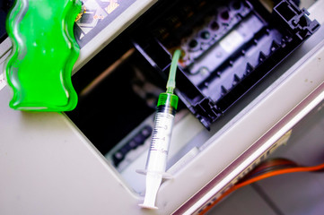 Print head cleaning , inkjet printer