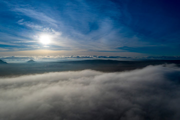 Foggy Desert Aerial