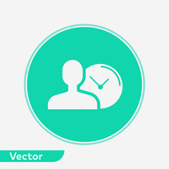 Punctuality vector icon sign symbol