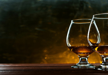 luxurious and expensive French brandy in a glass