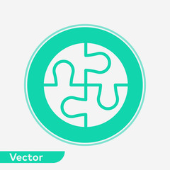 Puzzle vector icon sign symbol