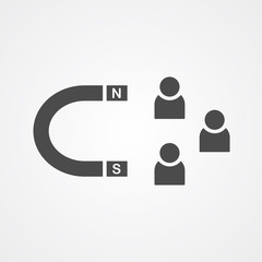 Obraz premium User attraction vector icon sign symbol