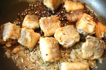 fried fish in a pan