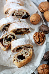 Sweet pastry filled with jam and dried fruits