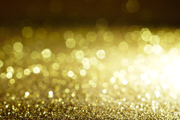 gold and white glitter abstract bokeh background Christmas	