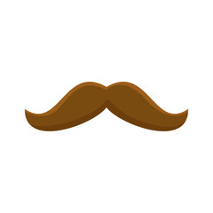 Mustache. Brown mustache. Vector illustration. EPS 10.