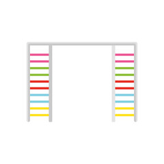 Crossbar. Horizontal bar. Crossbar in the form of an arc. Vector illustration. EPS 10.