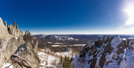 Panoramic view from the top of the mountain.