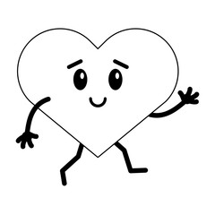 cute heart cartoon