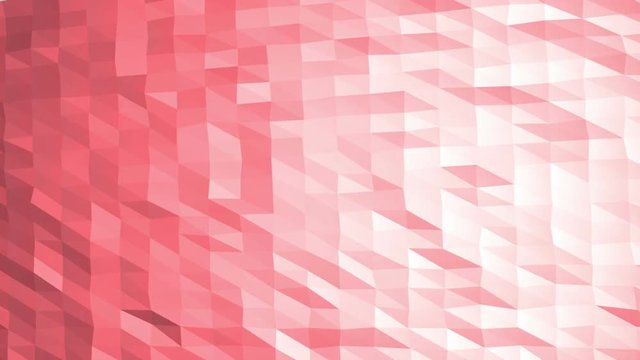 animated background in red coral color composed of a weaving of triangular polygons in slow motion. animated polygonal background