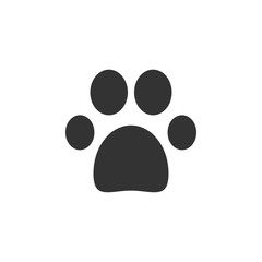 Paw print icon graphic design template vector