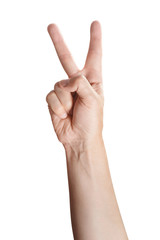Male hand showing the 