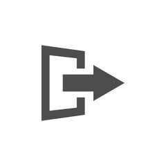 Exit icon graphic design template vector