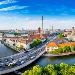 Schilderijen op glas panoramisch uitzicht op centraal berlijn © frank peters