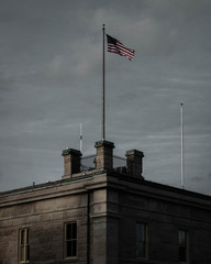 Flag on top of a government building