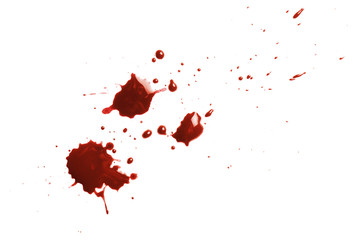 Blood dripping set, isolated on white background