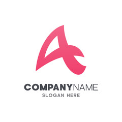 initial letter A business logo template