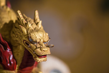 Golden dragon statue