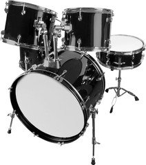 Fototapeta na wymiar Black Tom Drums - Isolated