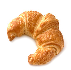 Plain croissant isolated on white background 