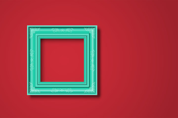 Frame on a red background, vector