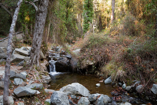 Hiking trail Kaledonia waterfall Cyprus