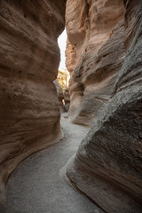 Beautiful American Landscape during a sunny evening. Taken in Kasha-Katuwe Tent Rocks National Monument, New Mexico, United States.