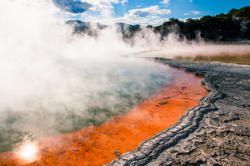 Champagne pool in Waiotapu, New Zealand