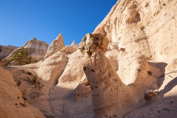 Beautiful American Landscape during a sunny day. Taken in Kasha-Katuwe Tent Rocks National Monument, New Mexico, United States.