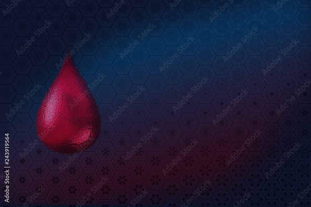 Poster red drop of aether mixed media