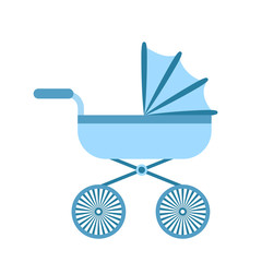Fototapeta na wymiar Baby stroller isolated on white background. Children pram, baby carriage vector illustration