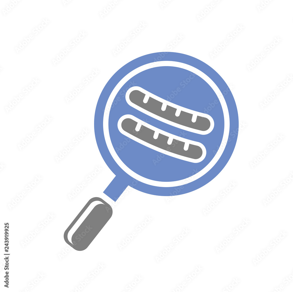 Poster pan with sausages icon on white background for graphic and web design, modern simple vector sign. in