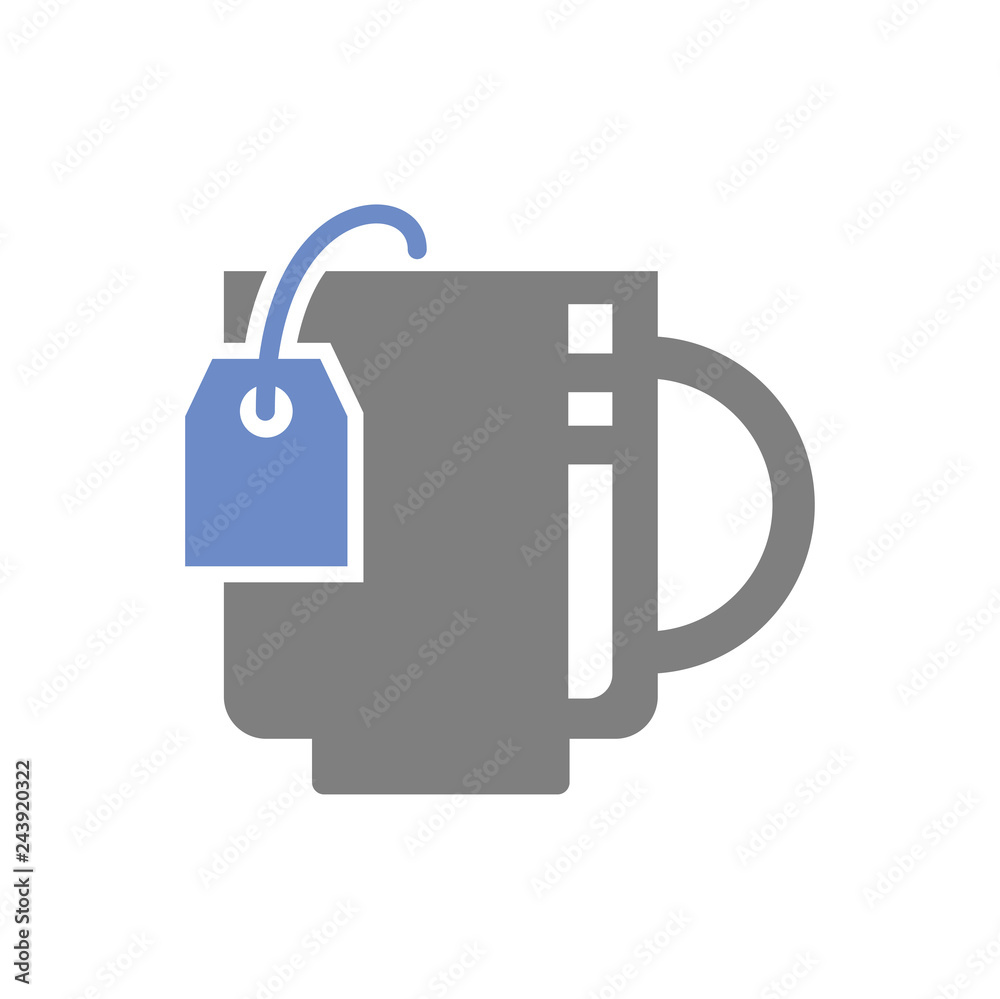 Poster tea icon on white background for graphic and web design, modern simple vector sign. internet concept