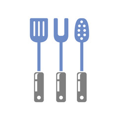 Kitchen fork spoon spatula icon on white background for graphic and web design, Modern simple vector sign. Internet concept. Trendy symbol for website design web button or mobile app