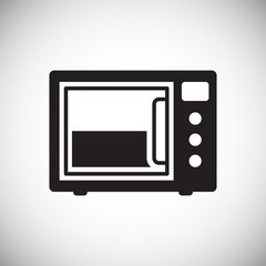 Microwave oven icon on white background for graphic and web design, Modern simple vector sign. Internet concept. Trendy symbol for website design web button or mobile app