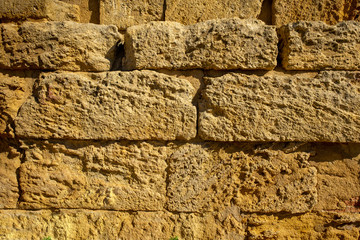 Ancient brick stone wall texture. For background design