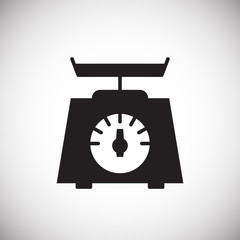 Scales icon on white background for graphic and web design, Modern simple vector sign. Internet concept. Trendy symbol for website design web button or mobile app