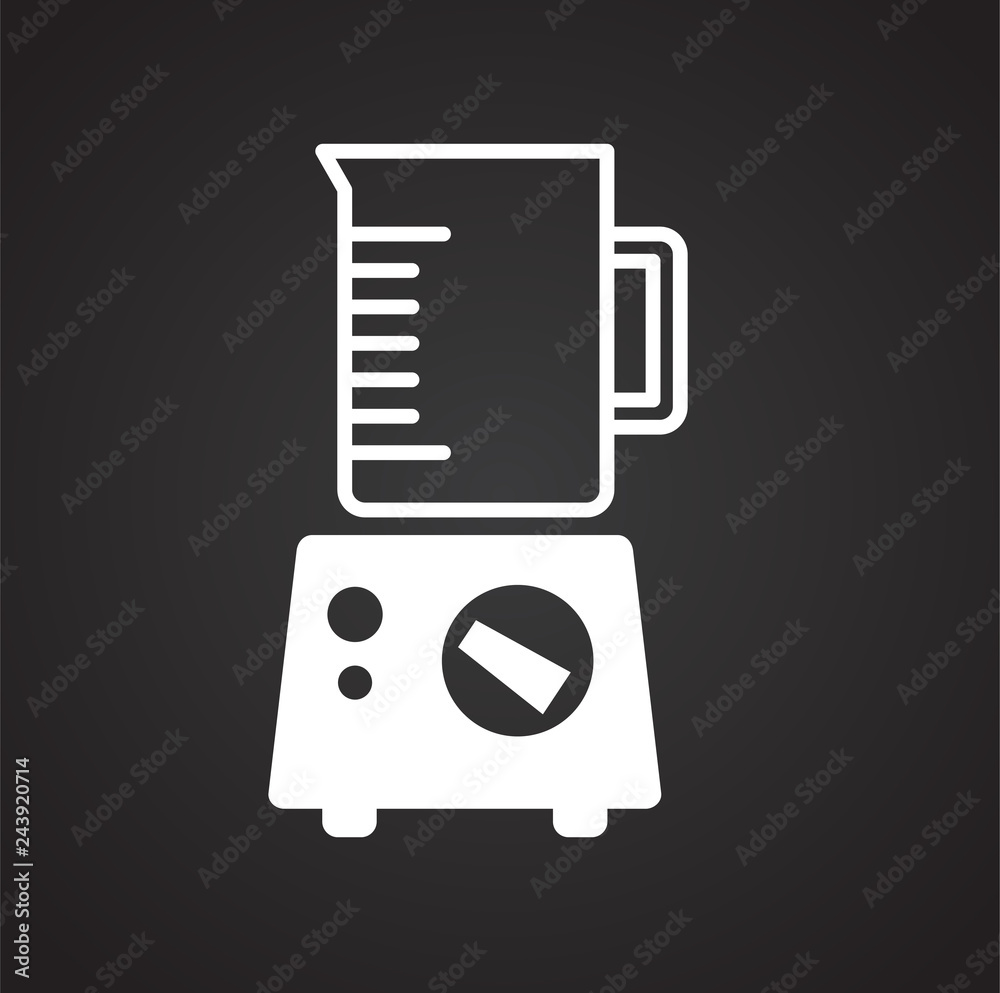 Poster blender icon on black background for graphic and web design, modern simple vector sign. internet con