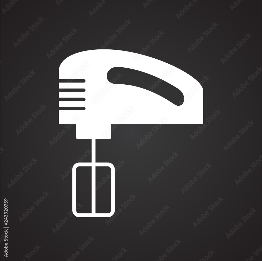 Poster mixer icon on black background for graphic and web design, modern simple vector sign. internet conce
