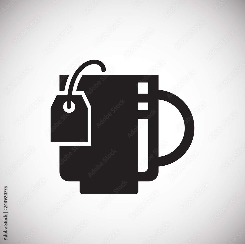 Poster tea icon on white background for graphic and web design, modern simple vector sign. internet concept