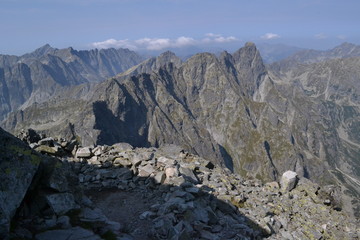 Widok z Rysów na Mięguszowieckie Szczyty © Marta