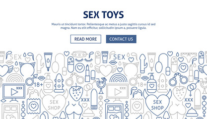 Sex Toys Banner Design - obrazy, fototapety, plakaty
