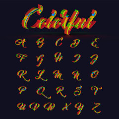 'Colorful' typeset, vector