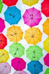 Colorful umbrella art